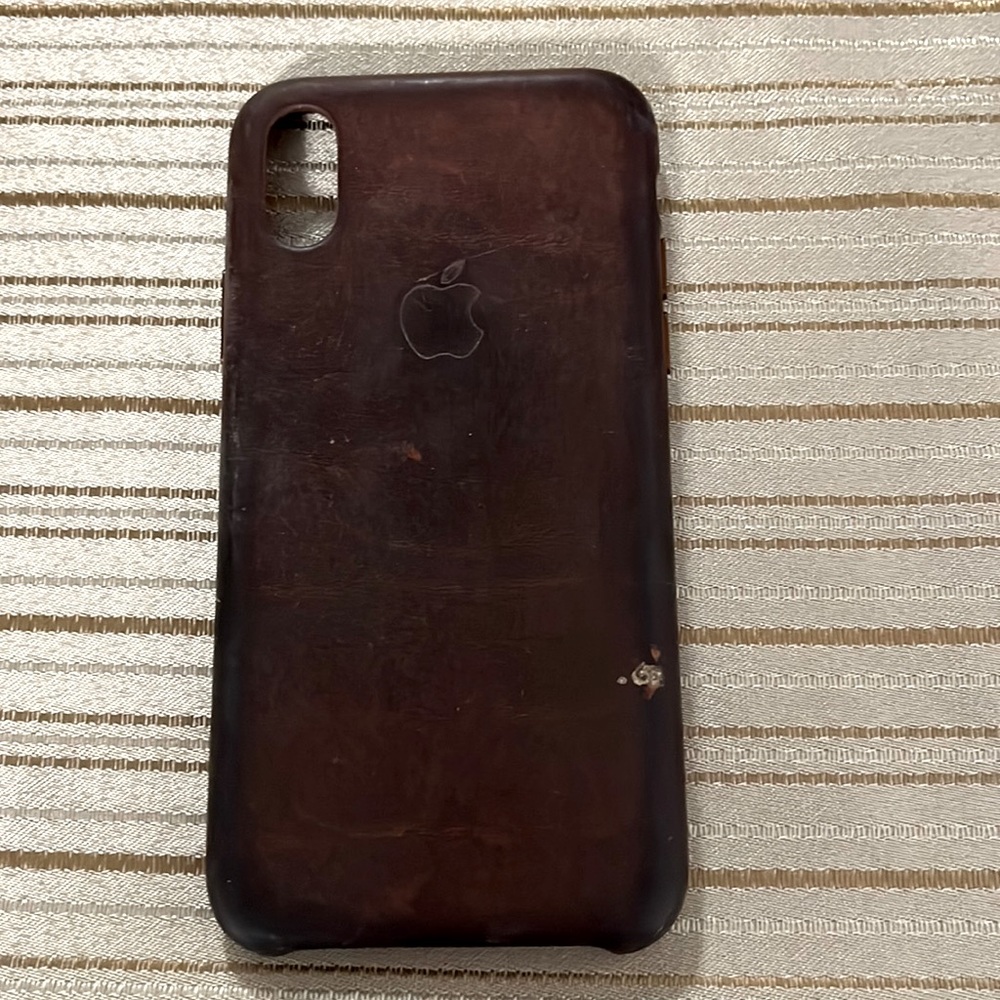 Apple iPhone XS case real leather
